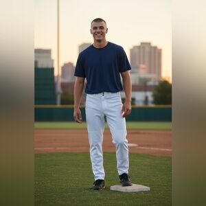 NWT WILSON Men’s White Baseball Pants Size XL sports gear white uniform light